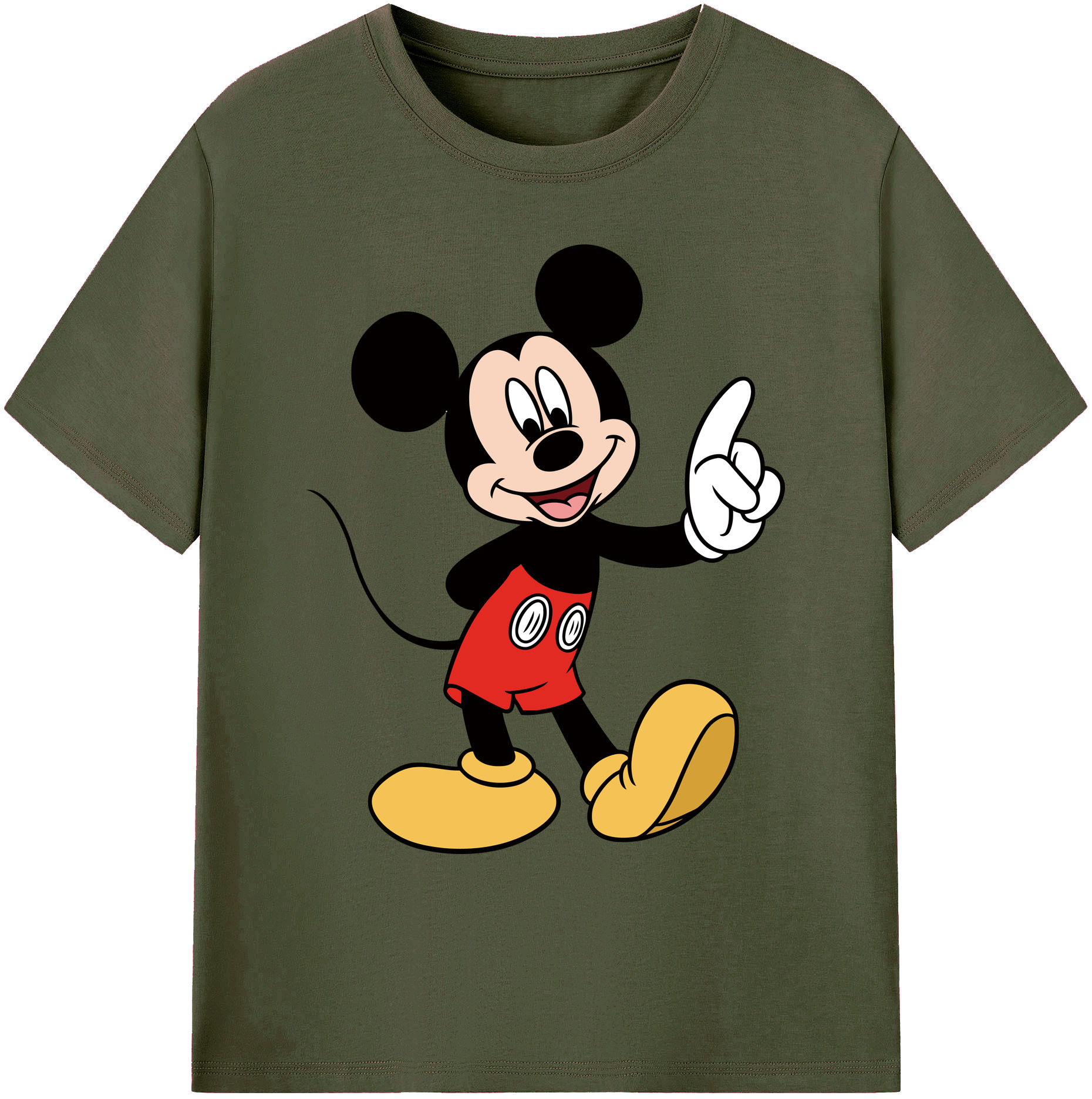 ミッキーマウス Mickey Mouse 綿100％ メンズ半袖Tシャツ｜肌触りやわらか＆通気性